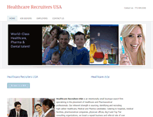 Tablet Screenshot of healthcarerecruitersusa.com